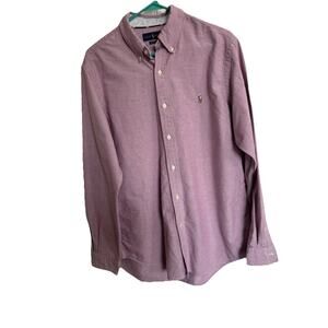 Ralph Lauren Men’s Button Down Shirt Purple Sz L 100% Cotton Classic Preppy Pony